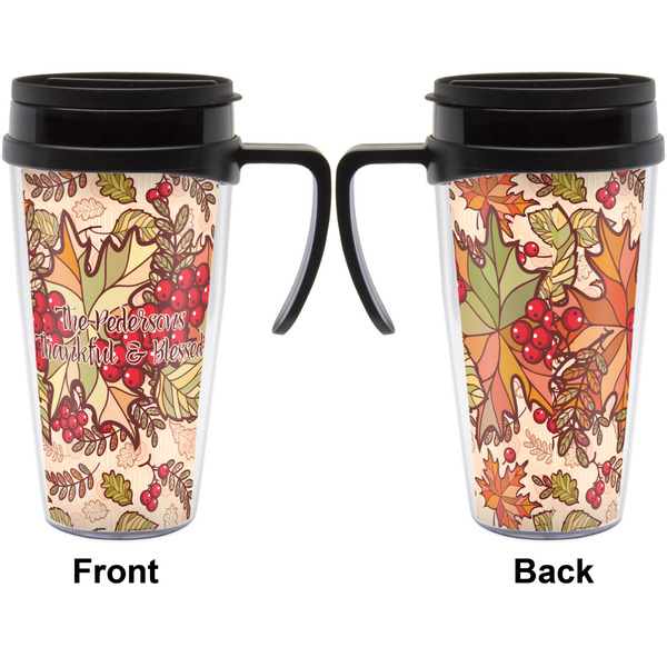 Thanksgiving Quotes and Sayings Travel Mug with Black Handle - Approval