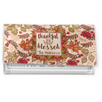 Thankful & Blessed Vinyl Checkbook Cover (Personalized)