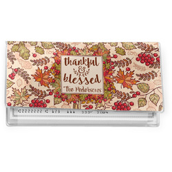 Thankful & Blessed Vinyl Checkbook Cover (Personalized)