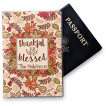 Thankful & Blessed Vinyl Passport Holder (Personalized)
