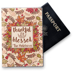 Thankful & Blessed Vinyl Passport Holder (Personalized)