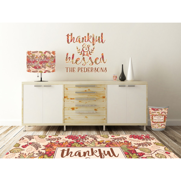Thanksgiving Quotes and Sayings Wall Graphic Decal Wooden Desk