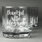 Thankful & Blessed Whiskey Glasses (Set of 4) (Personalized)