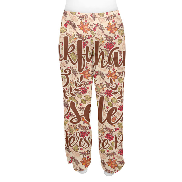 Thanksgiving Quotes and Sayings Women's Pj on model - Back