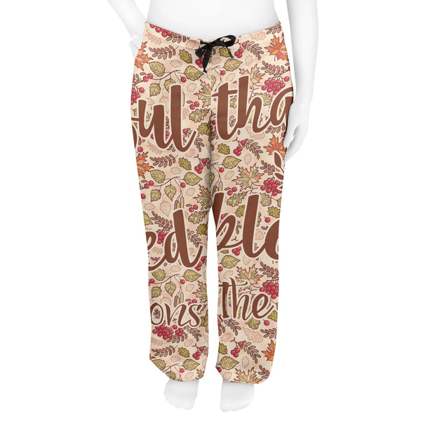Thanksgiving Quotes and Sayings Women's Pj on model - Front