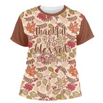 Thankful & Blessed Women's Crew T-Shirt (Personalized)
