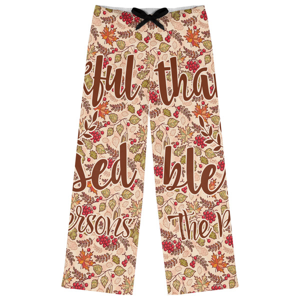 Custom Thankful & Blessed Womens Pajama Pants - S (Personalized)