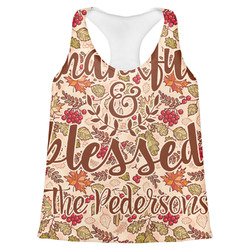 Thankful & Blessed Womens Racerback Tank Top - X Large (Personalized)