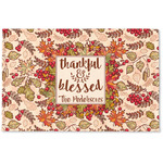 Thankful & Blessed Woven Mat (Personalized)