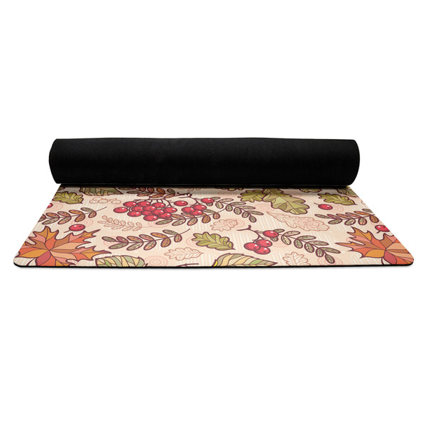 Thanksgiving Quotes and Sayings Yoga Mat Rolled up Black Rubber Backing