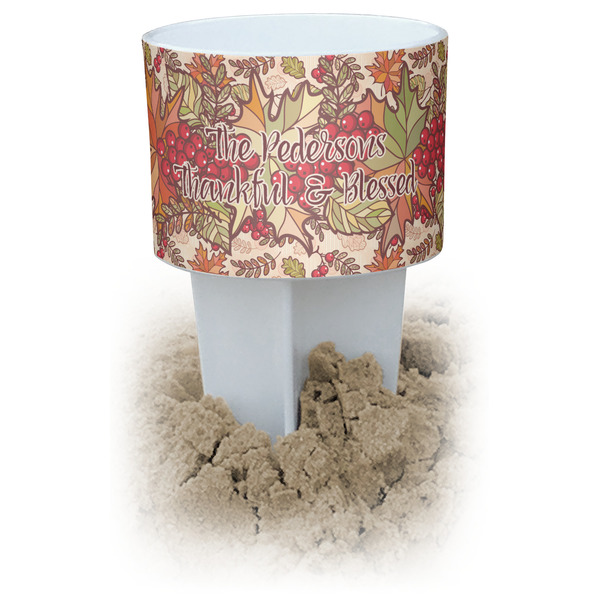 Custom Thankful & Blessed Beach Spiker Drink Holder (Personalized)