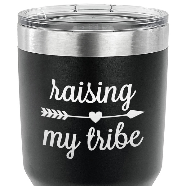 Tribe Quotes 30 oz Stainless Steel Ringneck Tumbler - Black - CLOSE UP