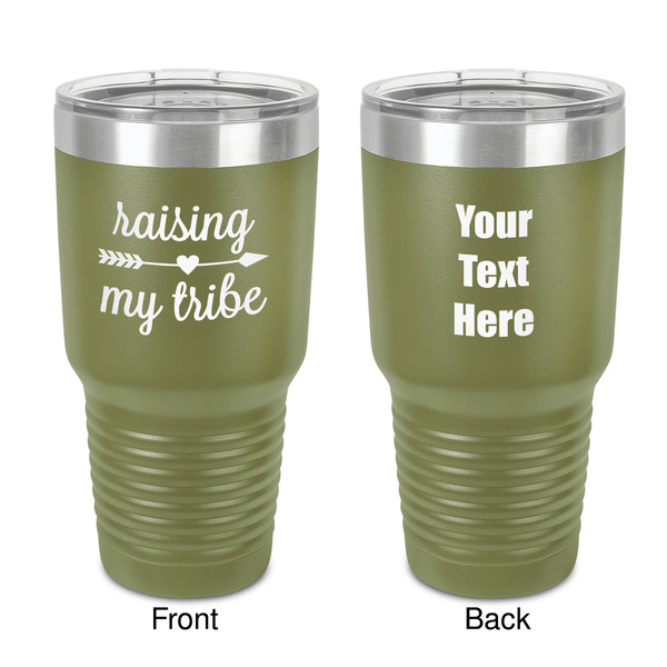Custom Tribe Quotes 30 oz Stainless Steel Tumbler - Olive - Double-Sided