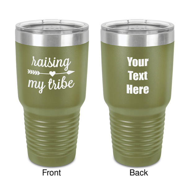 Custom Tribe Quotes 30 oz Stainless Steel Tumbler - Olive - Double-Sided
