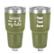 Tribe Quotes 30 oz Stainless Steel Ringneck Tumbler - Olive - Double Sided - Front & Back