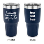 Tribe Quotes 30 oz Stainless Steel Tumbler - Navy - Double Sided
