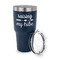 Tribe Quotes 30 oz Stainless Steel Ringneck Tumblers - Navy - LID OFF