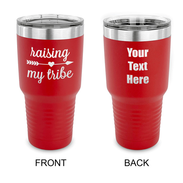 Custom Tribe Quotes 30 oz Stainless Steel Tumbler - Red - Double Sided