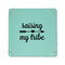 Tribe Quotes 6" x 6" Teal Leatherette Snap Up Tray - APPROVAL