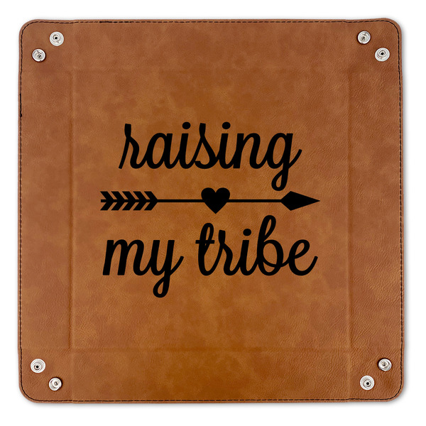 Tribe Quotes 9" x 9" Leatherette Snap Up Tray - APPROVAL (FLAT)