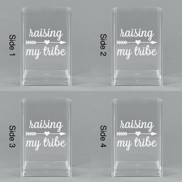 Tribe Quotes Acrylic Pen Holder - All Sides
