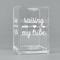 Tribe Quotes Acrylic Pen Holder - Angled View
