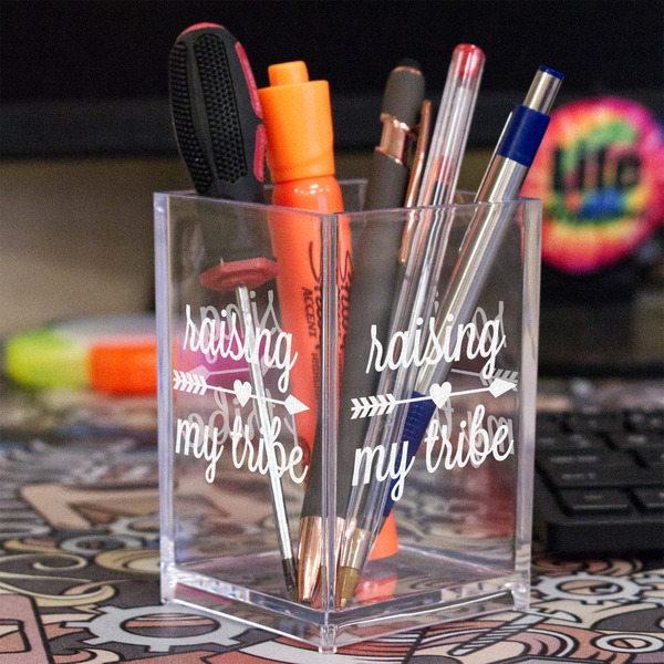 Tribe Quotes Acrylic Pen Holder - In Context
