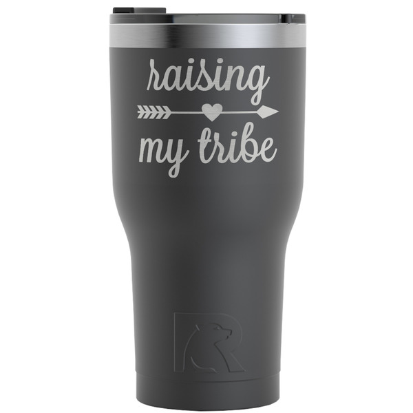 Custom Tribe Quotes RTIC Tumbler - Black - Engraved Front