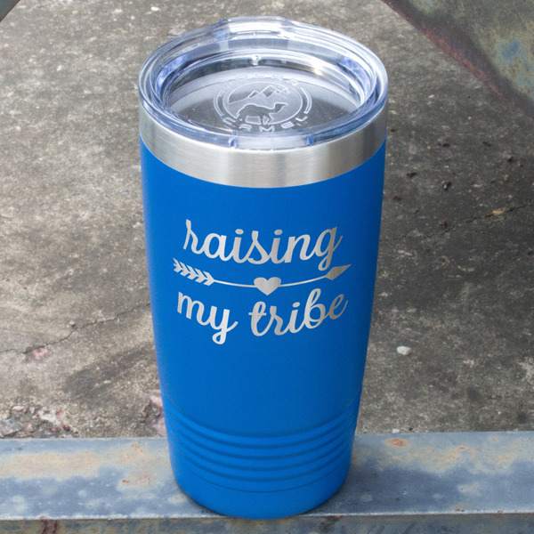 Tribe Quotes Blue Polar Camel Tumbler - 20oz - Angled