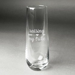 Tribe Quotes Champagne Flute - Stemless Engraved - Single