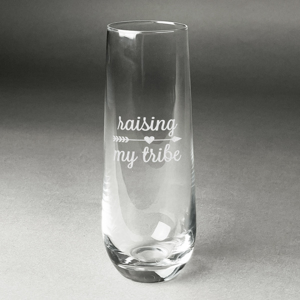 Custom Tribe Quotes Champagne Flute - Stemless Engraved - Single