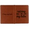 Tribe Quotes Cognac Leather Passport Holder Outside Double Sided - Apvl