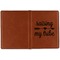 Tribe Quotes Cognac Leather Passport Holder Outside Single Sided - Apvl