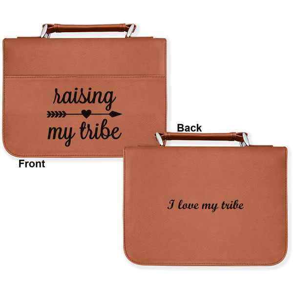 Tribe Quotes Cognac Leatherette Bible Covers - Large Double Sided Apvl