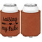 Tribe Quotes Cognac Leatherette Can Sleeve - Single Sided Front and Back