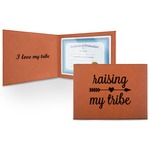 Tribe Quotes Leatherette Certificate Holder (Personalized)