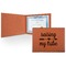 Tribe Quotes Cognac Leatherette Diploma / Certificate Holders - Front only - Main