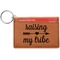 Tribe Quotes Cognac Leatherette Keychain ID Holders - Front Credit Card