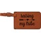 Tribe Quotes Cognac Leatherette Luggage Tags