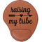 Tribe Quotes Cognac Leatherette Mouse Pads with Wrist Support - Flat