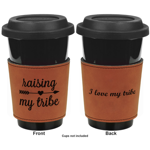 Tribe Quotes Cognac Leatherette Mug Sleeve - Double Sided Apvl
