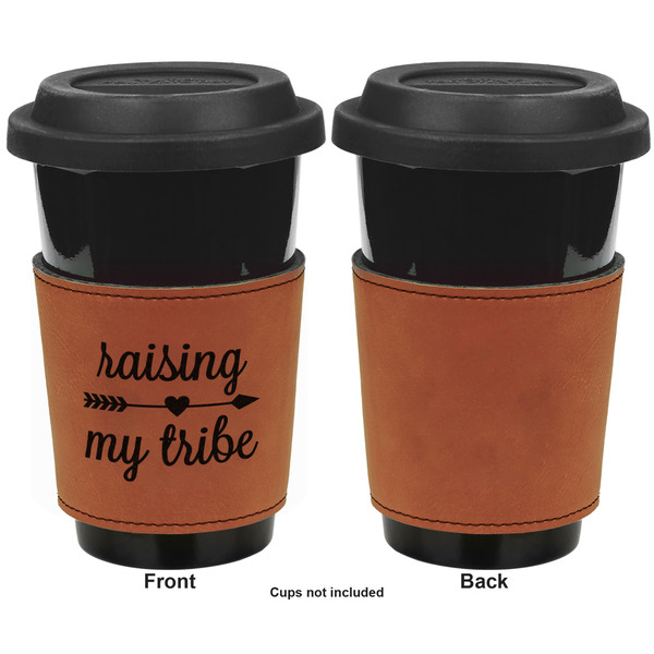 Tribe Quotes Cognac Leatherette Mug Sleeve - Single Sided Apvl
