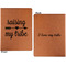 Tribe Quotes Cognac Leatherette Portfolios with Notepad - Large - Double Sided - Apvl