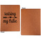 Tribe Quotes Cognac Leatherette Portfolios with Notepad - Large - Single Sided - Apvl