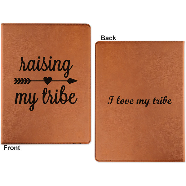 Tribe Quotes Cognac Leatherette Portfolios with Notepad - Small - Double Sided- Apvl