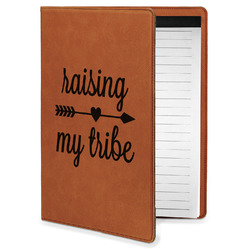 Tribe Quotes Leatherette Portfolio with Notepad - Small - Single Sided