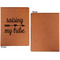 Tribe Quotes Cognac Leatherette Portfolios with Notepad - Small - Single Sided- Apvl