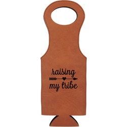 Tribe Quotes Leatherette Wine Tote (Personalized)