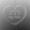 Tribe Quotes Engraved Glass Ornaments - Heart