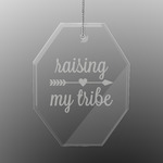 Tribe Quotes Engraved Glass Ornament - Octagon